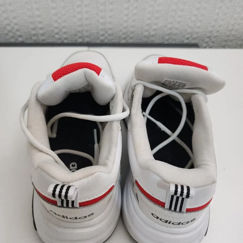 adidas Men's White and Red Strutter Chunky Sneaker Shoes Size 7